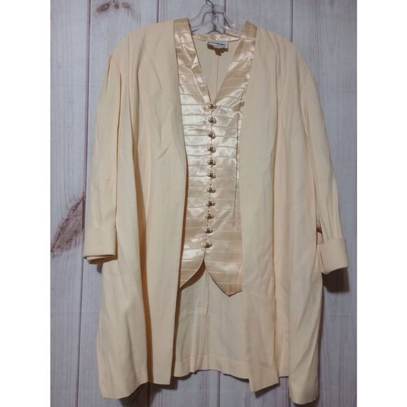 Perception Blazer Ladies 22‎ Butter Yellow Vintage - Picture 1 of 7